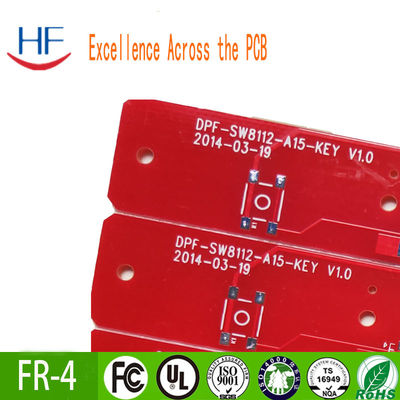 22F Yarım cam lif basılı PCB kartı Kırmızı mürekkep Alev geriletici