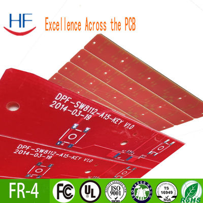 22F Yarım cam lif basılı PCB kartı Kırmızı mürekkep Alev geriletici